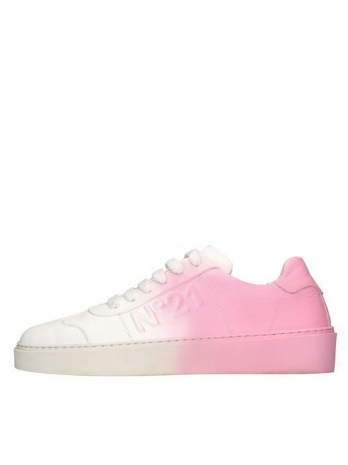 Sneakers in pelle N°21 | SEE05360536 C010BIANCO-ROSA